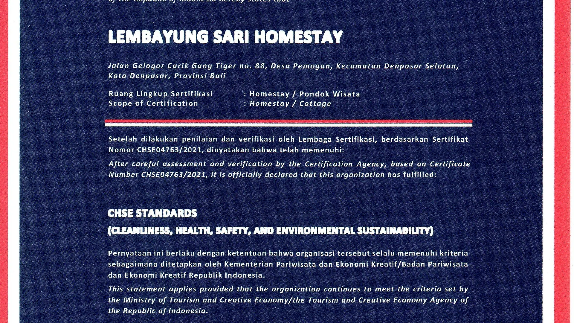 Lembayung Sari Homestay Denpasar  Indonesia
